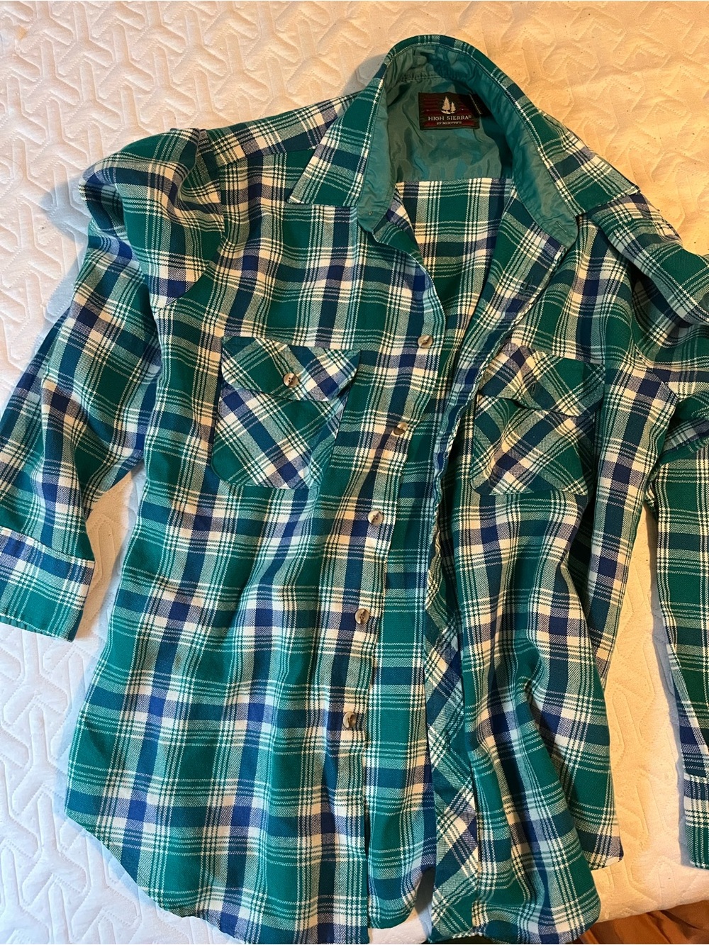 High Sierra Teal Plaid Jacket
